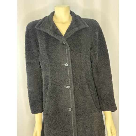 Vintage Studio By Searle Alpaca Coat in Black size medium - Picture 4 of 12